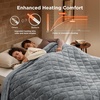 Bedsure Luxury Quilted Heated Blanket Full, Thick Electric Blanket, Ivory(08 – Formal Gray Diamond)