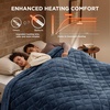 Bedsure Luxury Quilted Heated Blanket Full, Thick Electric Blanket, Ivory(10 – Bering Sea Diamond)