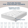 Bedsure Mattress Pad Twin Size – Breathable Cotton Mattress Topper, Quilted Fitted Bed Cover with 8-21 Inches Deep Pocket, Soft Fluffy Pillow Top, White(White)