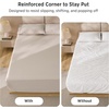 Bedsure Non-Slip Deep Pocket King Sheet Set, Stay Put Fits 14-18″ Mattress(Beige)
