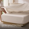 Bedsure Non-Slip Deep Pocket King Sheet Set, Stay Put Fits 14-18″ Mattress(Beige)