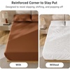 Bedsure Non-Slip Deep Pocket King Sheet Set, Stay Put Fits 14-18″ Mattress(Burnt Orange)