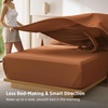 Bedsure Non-Slip Deep Pocket King Sheet Set, Stay Put Fits 14-18″ Mattress(Burnt Orange)