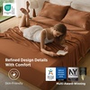 Bedsure Non-Slip Deep Pocket King Sheet Set, Stay Put Fits 14-18″ Mattress(Burnt Orange)