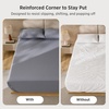 Bedsure Non-Slip Deep Pocket King Sheet Set, Stay Put Fits 14-18″ Mattress(Grey)