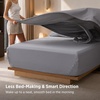 Bedsure Non-Slip Deep Pocket King Sheet Set, Stay Put Fits 14-18″ Mattress(Grey)