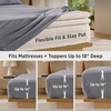 Bedsure Non-Slip Deep Pocket King Sheet Set, Stay Put Fits 14-18″ Mattress(Grey)