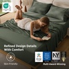 Bedsure Non-Slip Deep Pocket King Sheet Set, Stay Put Fits 14-18″ Mattress(Olive Green)
