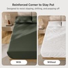 Bedsure Non-Slip Deep Pocket King Sheet Set, Stay Put Fits 14-18″ Mattress(Olive Green)