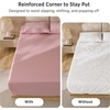 Bedsure Non-Slip Deep Pocket King Sheet Set, Stay Put Fits 14-18″ Mattress(Pink)