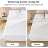 Bedsure Non-Slip Deep Pocket King Sheet Set, Stay Put Fits 14-18″ Mattress(White)