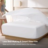 Bedsure Non-Slip Deep Pocket King Sheet Set, Stay Put Fits 14-18″ Mattress(White)