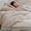 Bedsure PureWoven Space-Dyed Cotton Waffle Duvet Cover Set, Queen, White(01 – Linen (No Comforter))