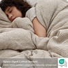 Bedsure PureWoven Space-Dyed Cotton Waffle Duvet Cover Set, Queen, White(01 – Linen (No Comforter))
