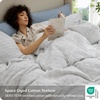 Bedsure PureWoven Space-Dyed Cotton Waffle Duvet Cover Set, Queen, White(02 – White (No Comforter))