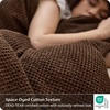 Bedsure PureWoven Space-Dyed Cotton Waffle Duvet Cover Set, Queen, White(03 – Brown (No Comforter))