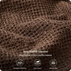 Bedsure PureWoven Space-Dyed Cotton Waffle Duvet Cover Set, Queen, White(03 – Brown (No Comforter))