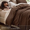 Bedsure PureWoven Space-Dyed Cotton Waffle Duvet Cover Set, Queen, White(03 – Brown (No Comforter))