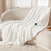 Bedsure Fluffy Bubble Faux Fur Heated Electric Blanket Twin, Coconut White(01 – White)
