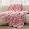 Bedsure Fluffy Bubble Faux Fur Heated Electric Blanket Twin, Coconut White(08 – Pink)