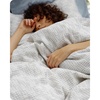 Bedsure PureWoven Space-Dyed Cotton Waffle Duvet Cover Set, Queen, White(02 – White (No Comforter))