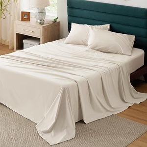 Bedsure 100% Cotton Percale Sheets Twin Size, Twin Sheets Set with Deep Pocket Up to 16 Inches, Breathable & Crirsp Soft, Bedsheet & Pillowcase Sets, 3 Pieces, Grey(09 – Biege)