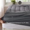 Bedsure Queen Size Mattress Pad Bundle Queen Sheet Set Grey