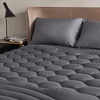 Bedsure Queen Size Mattress Pad Bundle Queen Sheet Set Grey