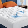 Bedsure Waterproof Full Mattress Protector + Deep Pocket Full Sheets Set (White + Light Gray)