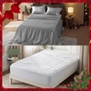 Bedsure Satin Sheets Grey Full Bundle Mattress Pad