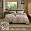 Bedsure PureWoven 100% Washed Cotton Duvet Cover Set, Twin Size, 2-PC(03 – Frosted Almond (No Comforter))