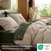 Bedsure PureWoven 100% Washed Cotton Duvet Cover Set, Twin Size, 2-PC(03 – Frosted Almond (No Comforter))