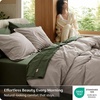 Bedsure PureWoven 100% Washed Cotton Duvet Cover Set, Twin Size, 2-PC(04 – Tan (No Comforter))