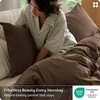Bedsure PureWoven 100% Washed Cotton Duvet Cover Set, Twin Size, 2-PC(07 – Brown (No Comforter))
