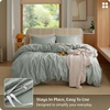 Bedsure PureWoven 100% Washed Cotton Duvet Cover Set, Twin Size, 2-PC(09 – Sage Green (No Comforter))