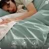 Bedsure PureWoven 100% Washed Cotton Duvet Cover Set, Twin Size, 2-PC(10 – Iceberg Green (No Comforter))