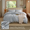 Bedsure PureWoven 100% Washed Cotton Duvet Cover Set, Twin Size, 2-PC(13 – Pastel Blue (No Comforter))
