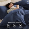 Bedsure PureWoven 100% Washed Cotton Duvet Cover Set, Twin Size, 2-PC(15 – Navy (No Comforter))