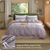 Bedsure PureWoven 100% Washed Cotton Duvet Cover Set, Twin Size, 2-PC(16 – Lavender (No Comforter))