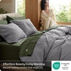 Bedsure PureWoven 100% Washed Cotton Duvet Cover Set, Twin Size, 2-PC(19 – Grey (No Comforter))