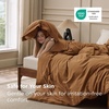 Bedsure PureWoven 100% Washed Cotton Duvet Cover Set, Twin Size, 2-PC(23 – Hazelnut Brown (No Comforter))