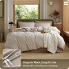 Bedsure PureWoven 100% Washed Cotton Duvet Cover Set, Twin Size, 2-PC(25 – Linen Color (No Comforter))