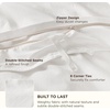 Bedsure PureWoven 100% Washed Cotton Duvet Cover Set, Twin Size, 2-PC(30 – Slub Coconut White (No Comforter))