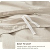 Bedsure PureWoven 100% Washed Cotton Duvet Cover Set, Twin Size, 2-PC(33 – Slub Ivory (No Comforter))