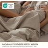 Bedsure PureWoven 100% Washed Cotton Duvet Cover Set, Twin Size, 2-PC(35 – Slub Tannish Linen Grey (No Comforter))