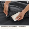 Bedsure PureWoven 100% Washed Cotton Duvet Cover Set, Twin Size, 2-PC(37 – Slub Charcoal (No Comforter))