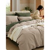 Bedsure PureWoven 100% Washed Cotton Duvet Cover Set, Twin Size, 2-PC(03 – Frosted Almond (No Comforter))