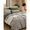 Bedsure PureWoven 100% Washed Cotton Duvet Cover Set, Twin Size, 2-PC(04 – Tan (No Comforter))