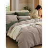 Bedsure PureWoven 100% Washed Cotton Duvet Cover Set, Twin Size, 2-PC(05 – Linen Grey (No Comforter))