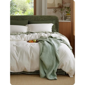 Bedsure PureWoven 100% Washed Cotton Duvet Cover Set, Twin Size, 2-PC(08 – Ivory (No Comforter))